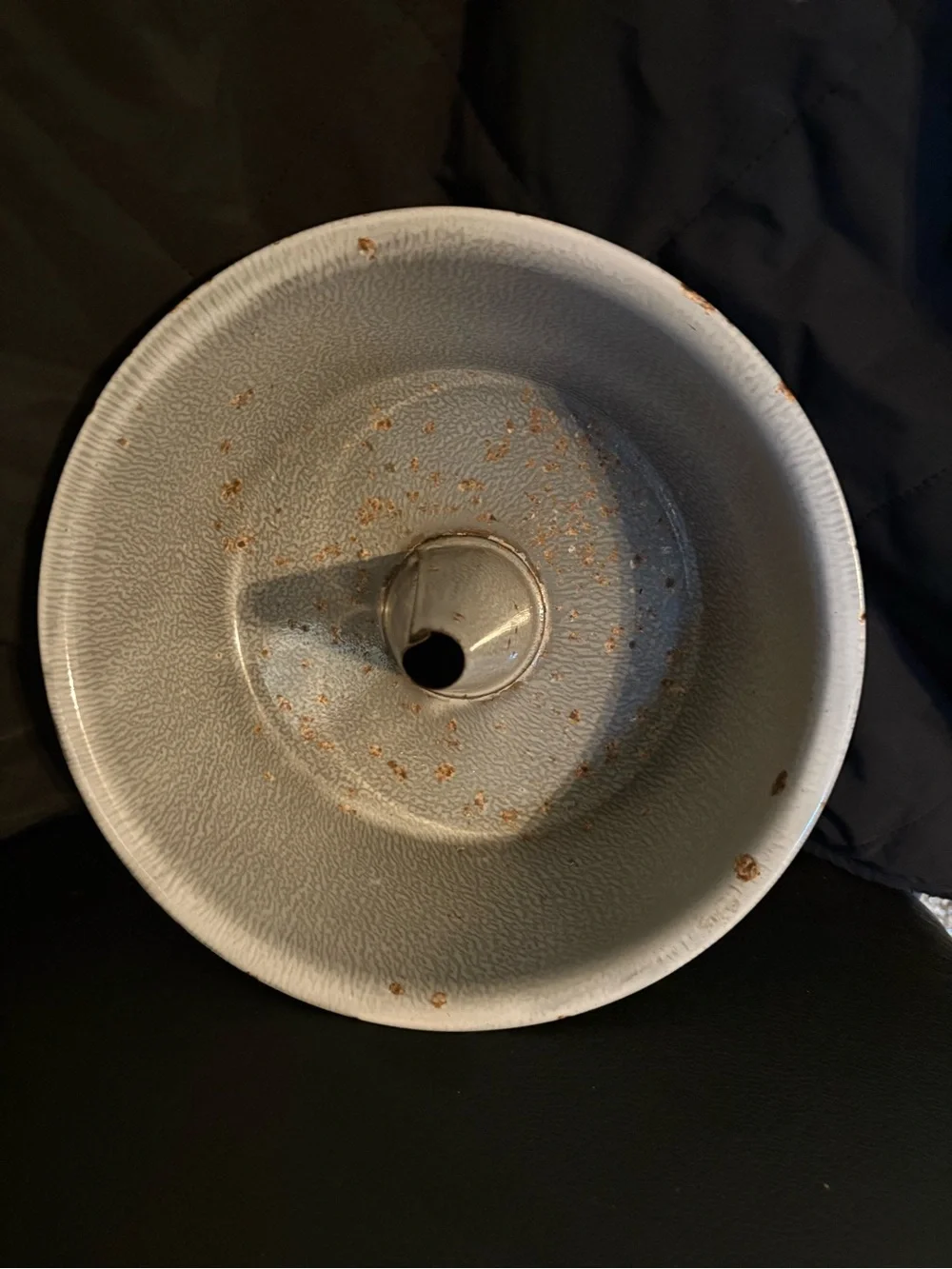 Vintage Gray Angel Food Tube Pan - Non-Branded
